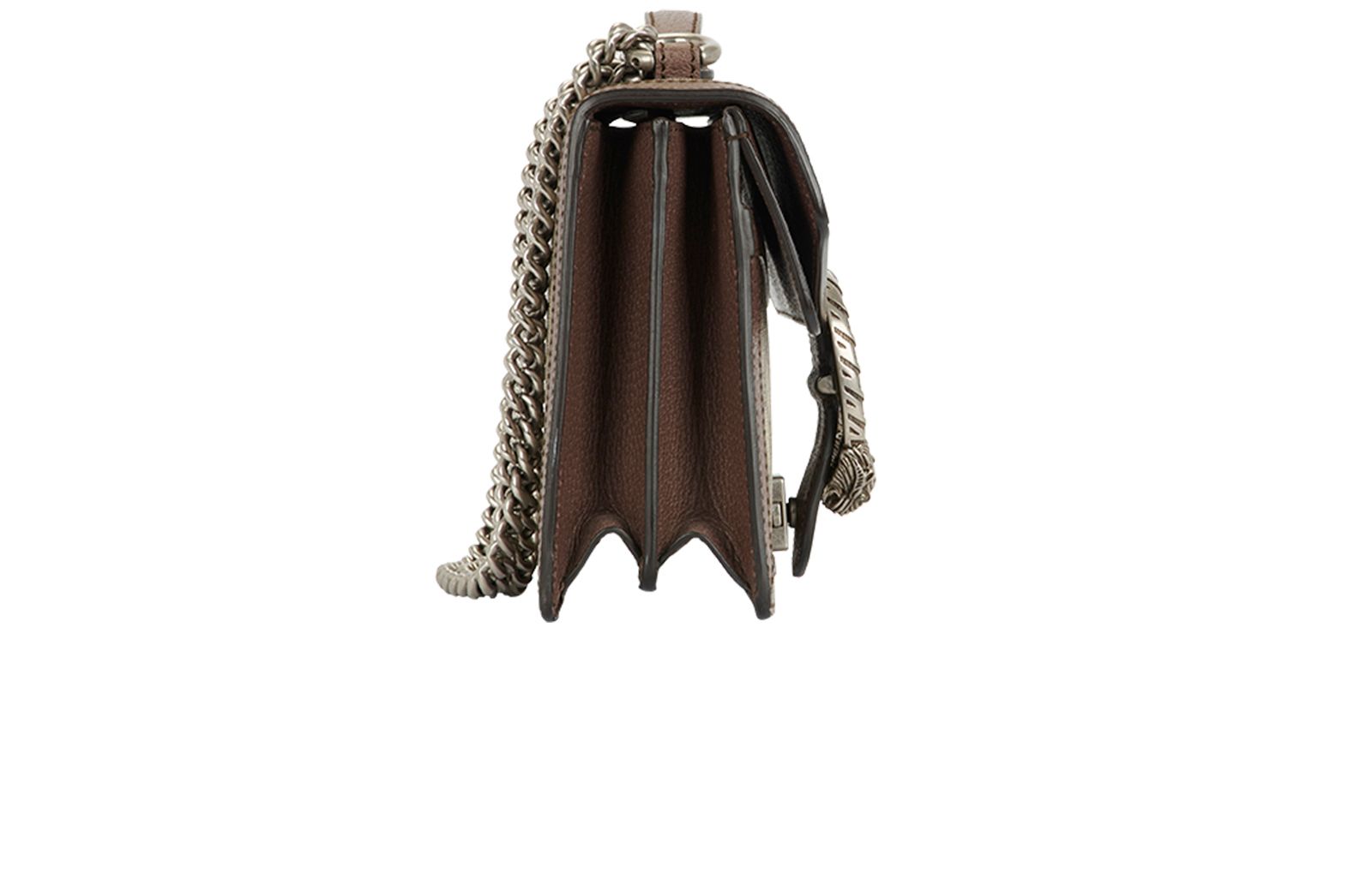 Dionysus Top Handle Bag, &pound;1,400, Handbags, Brown, Coated Canvas/Leather, Side view